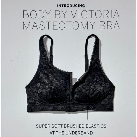 Body by Victoria Lace Mastectomy Bra Purest Pink Lace Overlay XL - Picture 14 of 16